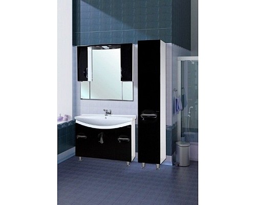 Шкаф пенал Bellezza Лагуна 35 R 4622107081049 R Черный Белый Шкаф пенал Bellezza Лагуна 35 R 4622107081049 R Черный Белый