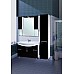 Шкаф пенал Bellezza Лагуна 35 R 4622107081049 R Черный Белый