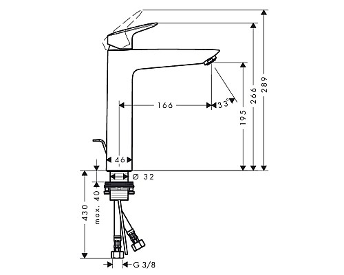 Смеситель для раковины Hansgrohe Logis 71090000