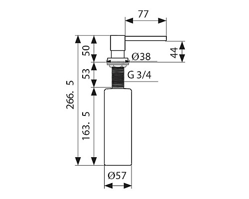 Дозатор для моющего средства Kaiser KH-3029 Черный матовый