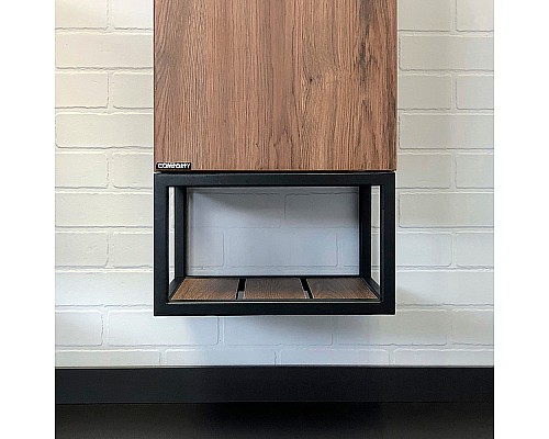 Шкаф пенал Comforty Порто 35 00-00009982 подвесной Дуб темно-коричневый