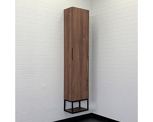 Шкаф пенал Comforty Порто 35 00-00009982 подвесной Дуб темно-коричневый