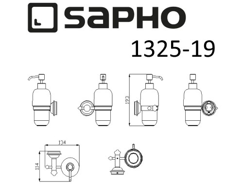 Дозатор для жидкого мыла Sapho Astor 1325-19 Хром