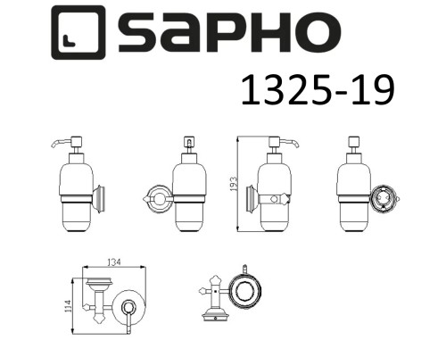 Дозатор для жидкого мыла Sapho Astor 1325-19 Хром