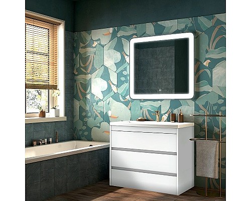 Тумба под раковину Art&Max FAMILY-1000-3C-PIA-BL Белый глянец