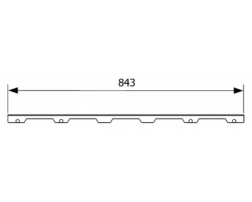 Декоративная панель TECE drainline steel II 600983
