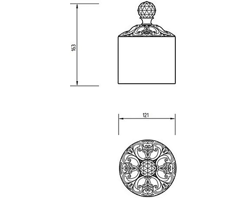 Контейнер для хранения Migliore Cristalia 16760 Бронза с кристаллом Swarovski Контейнер для хранения Migliore Cristalia 16760 Бронза с кристаллом Swarovski