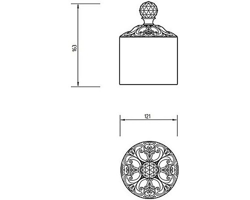 Контейнер для хранения Migliore Cristalia 16760 Бронза с кристаллом Swarovski Контейнер для хранения Migliore Cristalia 16760 Бронза с кристаллом Swarovski
