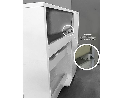 Тумба с раковиной 1MarKa Lido 60Н У83300 Дуб сонома Белый