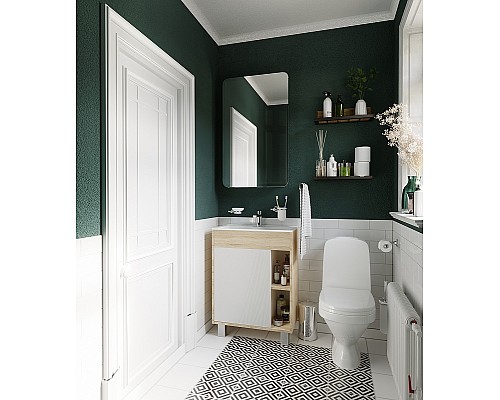 Тумба с раковиной 1MarKa Lido 60Н У83300 Дуб сонома Белый