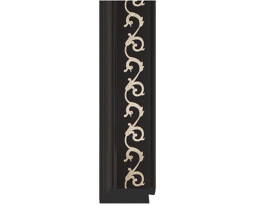 Зеркало Evoform Exclusive-G 85х85 BY 4311 с гравировкой в багетной раме - Черный ардеко 81 мм