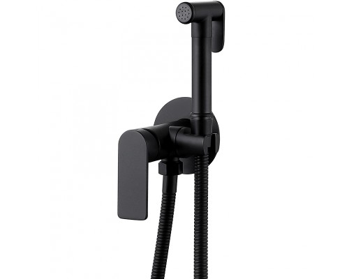 Гигиенический душ со смесителем Abber Weiss Insel AF8025B Черный матовый