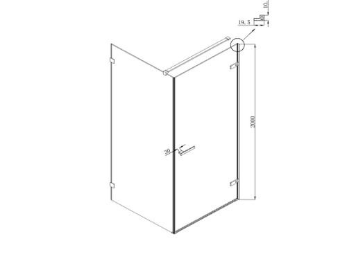 Душевой уголок Ambassador Abner 90x90 профиль Хром стекло прозрачное
