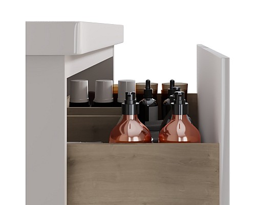 Тумба под раковину Dreja Perfecto 90 99.0808 подвесная Белый глянец