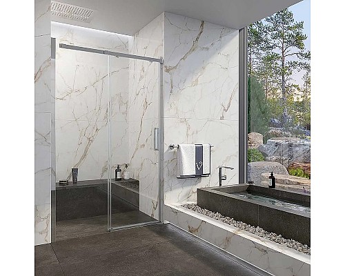 Душевая дверь Veconi Vianno VN-71 160 VN71-160-01-19C4 профиль Хром стекло прозрачное