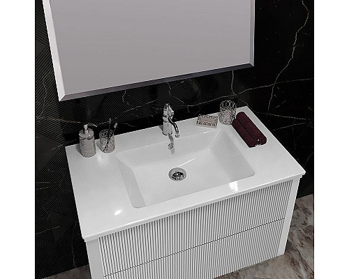 Тумба под раковину Opadiris Рубинно 90 00-00005944 подвесная Белая матовая