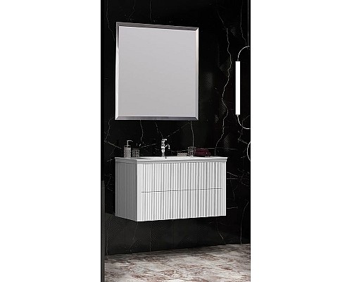 Тумба под раковину Opadiris Рубинно 90 00-00005944 подвесная Белая матовая