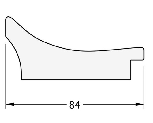 Зеркало Evoform Exclusive 116х56 BY 1249 с фацетом в багетной раме - Фреска 84 мм