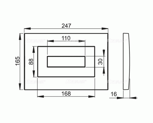 Клавиша смыва Alcaplast Basic Хром глянцевый