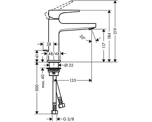 Смеситель для раковины Hansgrohe Metropol 32506000