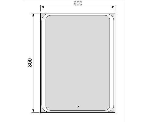 Зеркало Jorno Modul 65 Mоl.02.60/W с подсветкой с сенсорным выключателем Зеркало Jorno Modul 65 Mоl.02.60/W с подсветкой с сенсорным выключателем