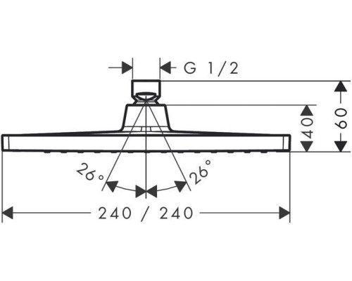 Верхний душ Hansgrohe Crometta HG E240 1jet 26726000