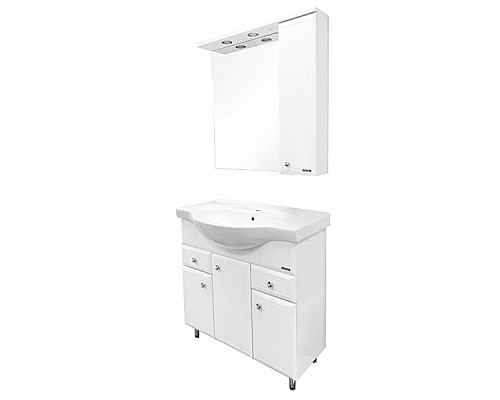 Зеркало со шкафом Comforty Сочи 85 00003132119 Белый глянец