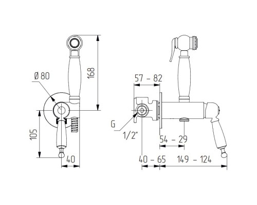 Гигиенический душ со смесителем Migliore Oxford 30529 Хром