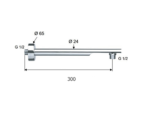 Кронштейн для верхнего душа Remer Minimal 348N30 Хром
