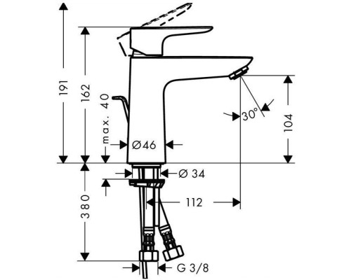 Смеситель для раковины Hansgrohe Talis E 71710000