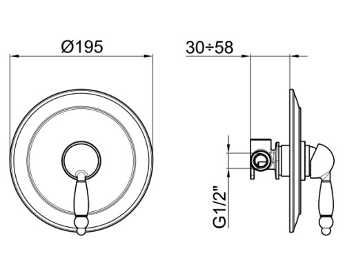 Смеситель для душа Webert Dorian DO880101065