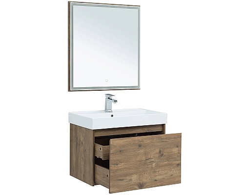 Тумба под раковину Aquanet Nova Lite 75 249514 подвесная Дуб рустикальный