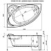 Акриловая ванна Aquanet Mayorca 150x100 L 204008