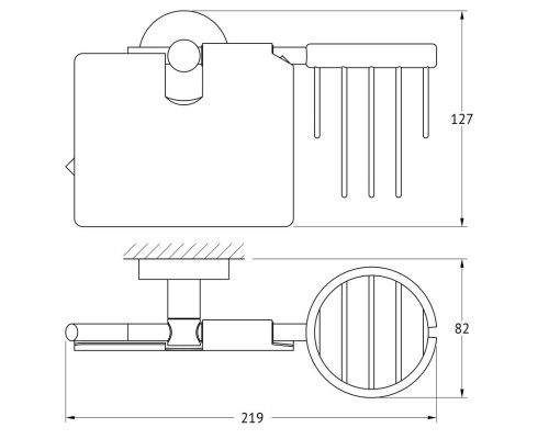 Держатель туалетной бумаги с крышкой и освежителя воздуха (хром) Artwelle HAR 051 