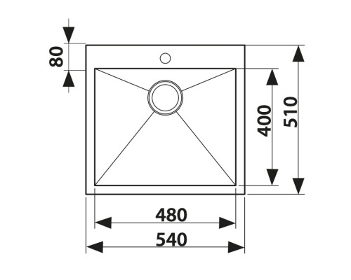 Кухонная мойка Kaiser 54 KSM-5455 Вороненая сталь