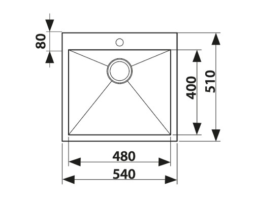 Кухонная мойка Kaiser 54 KSM-5455 Вороненая сталь