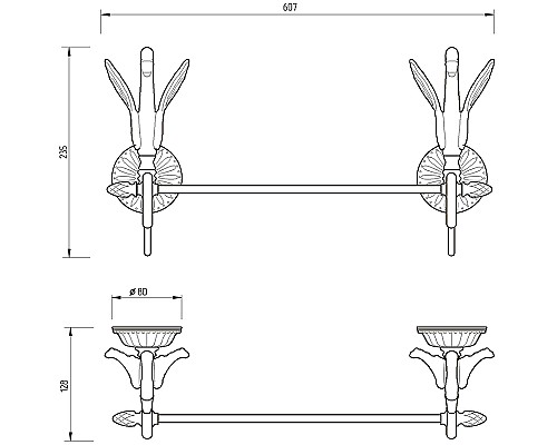 Полотенцедержатель Migliore Luxor 26132 Золото