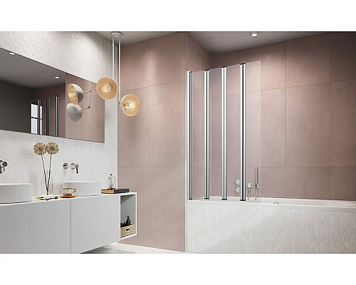 Шторка на ванну Radaway Eos PNW4 87 205401-101 профиль Хром стекло прозрачное