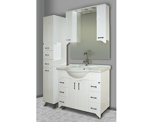 Шкаф пенал Bellezza Дрея 35 4621304710011 Белый