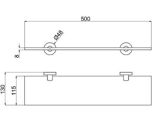 Стеклянная полка Allen Brau Priority 6.31013-BN Никель
