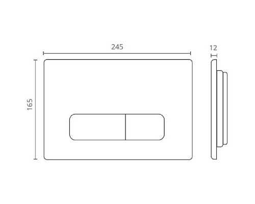 Клавиша смыва Ctesi Keen BK0202102 Черная матовая