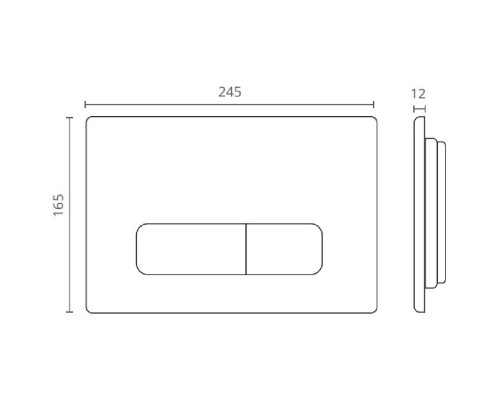 Клавиша смыва Ctesi Keen BK0202102 Черная матовая