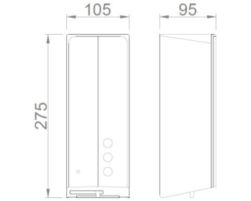 Диспенсер для жидкого мыла Nofer 03114.B Хром