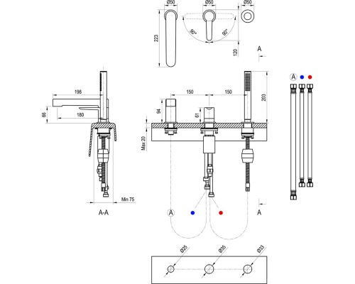 Смеситель на борт ванны Ravak Puri PU 026.00 X070142 Хром