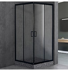 Душевой уголок Royal Bath HPD 80х80 RB80HPD-T-BL профиль Черный стекло прозрачное