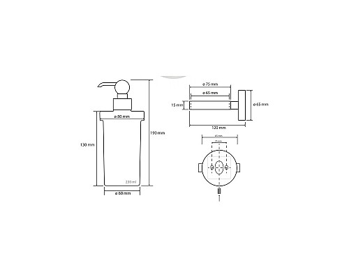 Настенный дозатор для жидкого мыла Bemeta 144309012