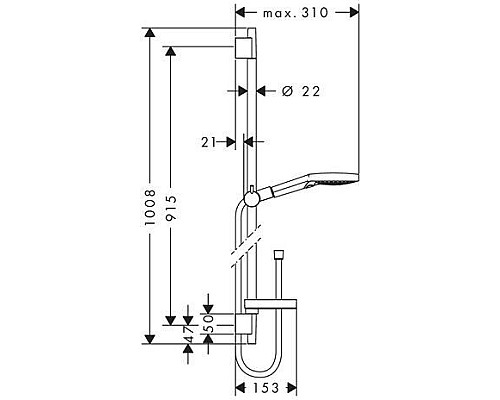 Душевой гарнитур Hansgrohe Raindance Select S 3jet 27667000