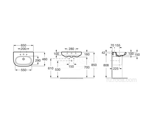 Раковина Roca Meridian 65x46 327241000