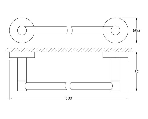 Штанга для полотенца (хром) Artwelle HAR 027 50 см