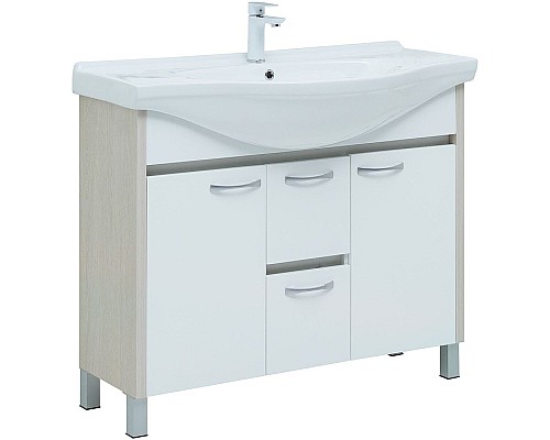 Тумба под раковину Aquanet Донна 100 274164 Белый дуб Белая